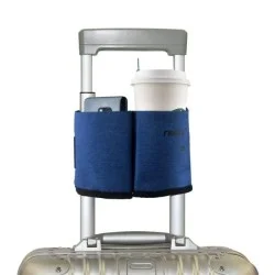 Luggage Travel Cup Holder Free Hand Drink Caddy (Blue Navy)